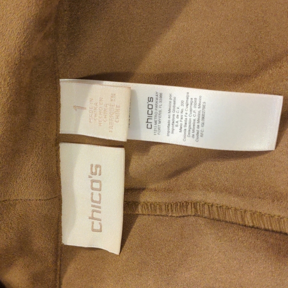 Chico's Convertible Sueded Peplum Size 8 - Picture 12 of 13